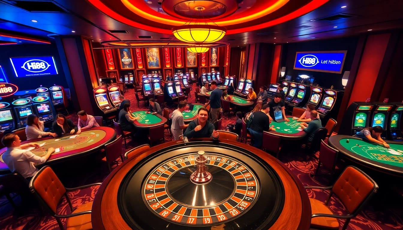 Experience the thrill of gaming with Hi88 at our vibrant casino tables.