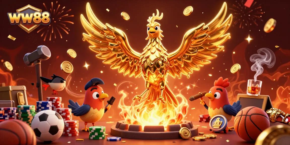 Witness the thrilling action of ww88 sports betting with golden phoenix and dynamic elements.