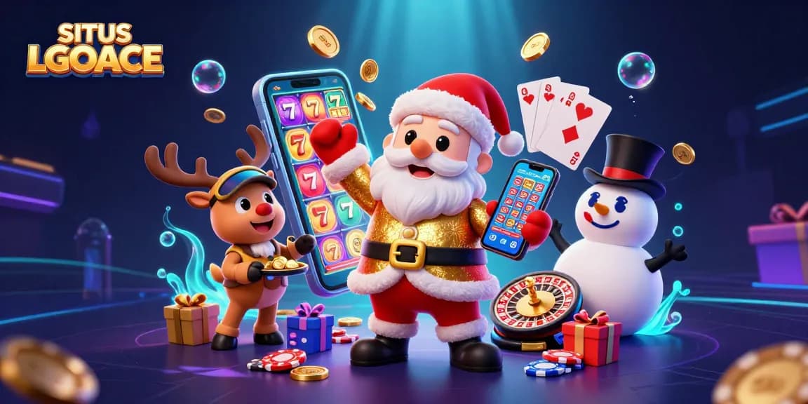 Experience the excitement at SITUS LGOACE with Santa and friends celebrating jackpot wins!