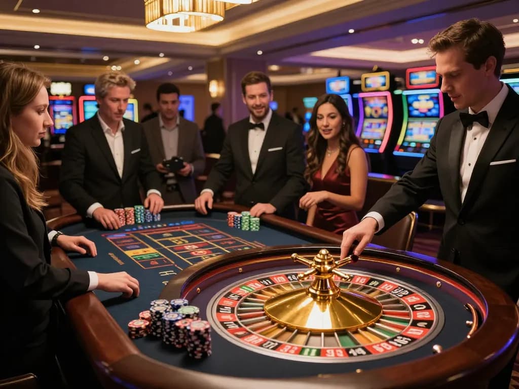 Spin the roulette wheel at go99's premiere casino venue with players placing bets