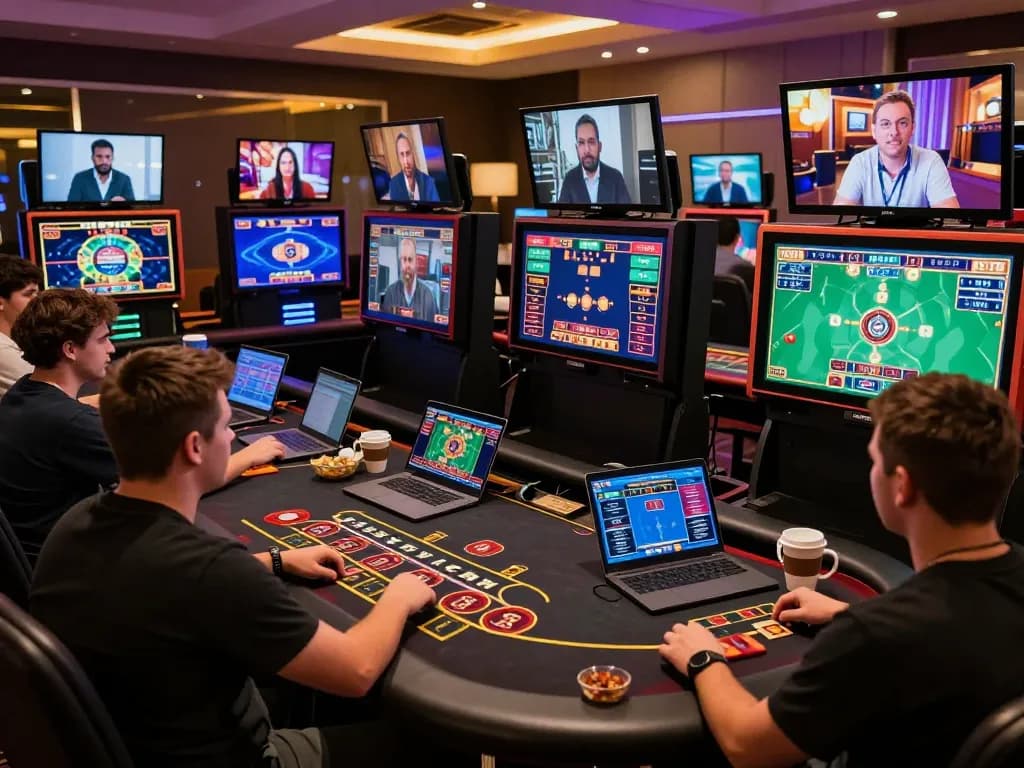 Players engaging in strategic gameplay at online casino showcasing a variety of games like s666 blackjack and roulette