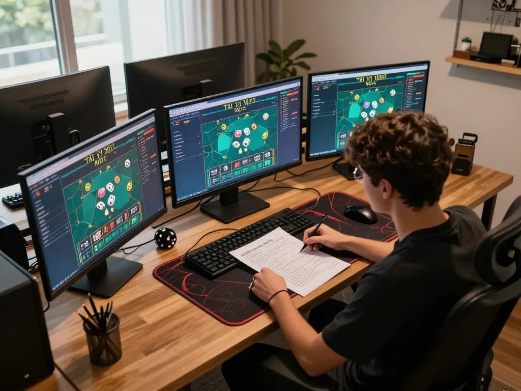Player engaging in strategic gameplay of Tài Xỉu MD5 on an online platform, focused on betting options.