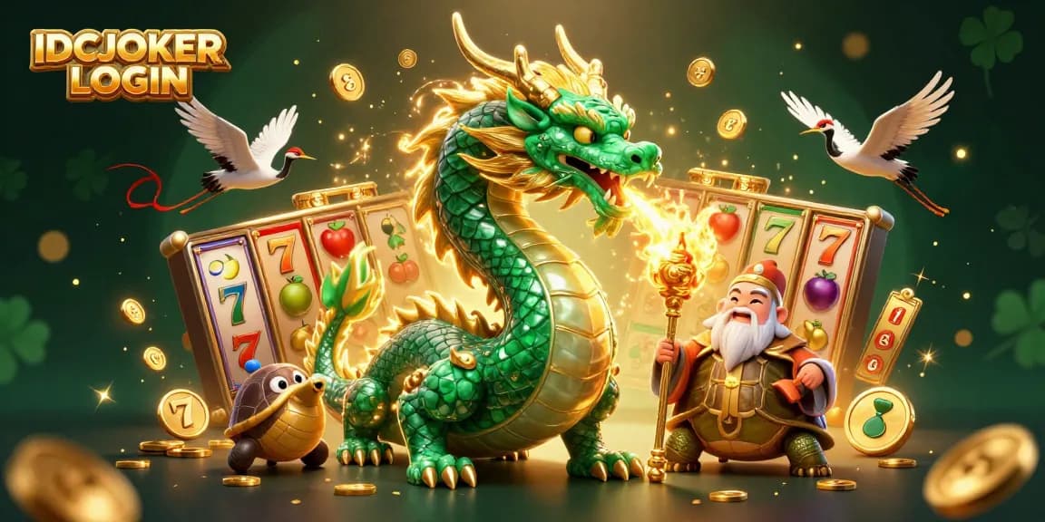 Experience gaming thrills with IDCJOKER LOGIN surrounded by vivid slot elements and dynamic action.