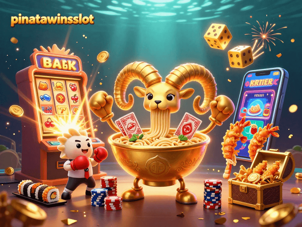 Experience the thrill of pinatawinsslot with vibrant characters and exciting casino elements.