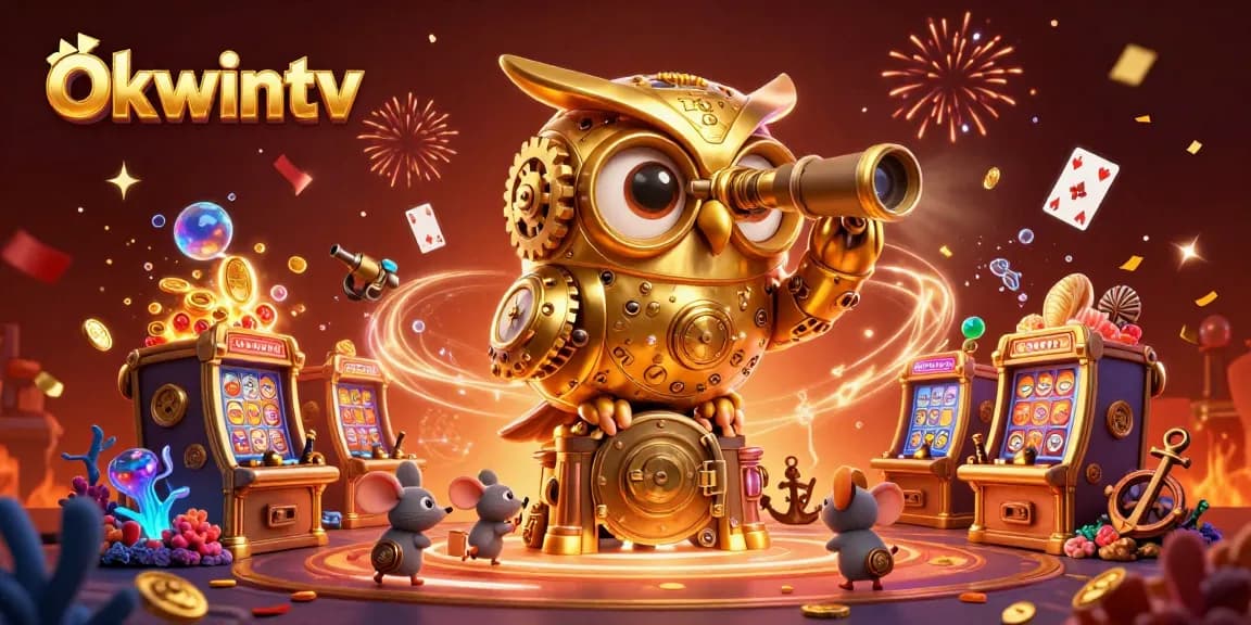 Immerse yourself in Okwintv's vibrant casino environment filled with dynamic characters and exciting gaming elements.