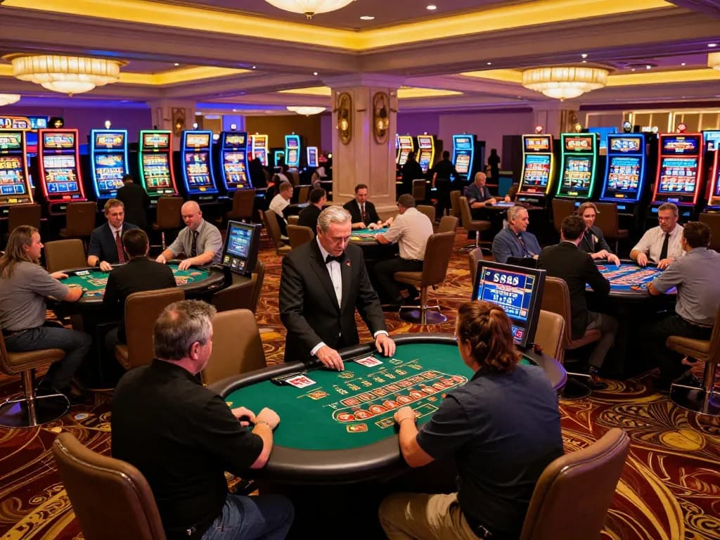 Players enjoying an exciting session at SC88 casino, engaging with various table games, showcasing a vibrant gaming atmosphere.