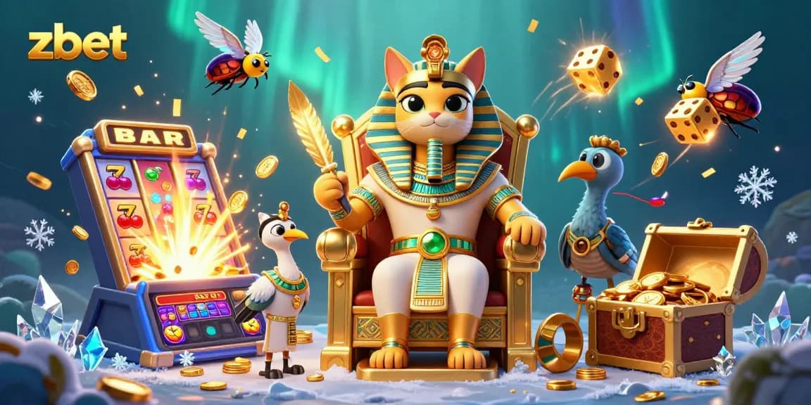 Experience exciting jackpots and rewards at zbet with vibrant casino elements and characters.