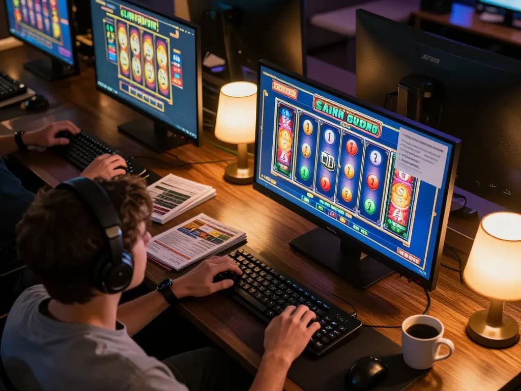 A player engages with exciting online slot games while managing their bankroll during an intense gaming session.