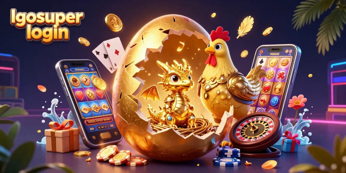 Join the excitement with lgosuper login, revealing a golden dragon amid vibrant casino games.