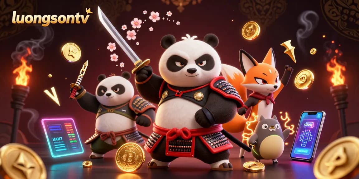 Experience live betting thrill with luongsontv's vibrant 3D illustration showcasing exciting characters and game elements.