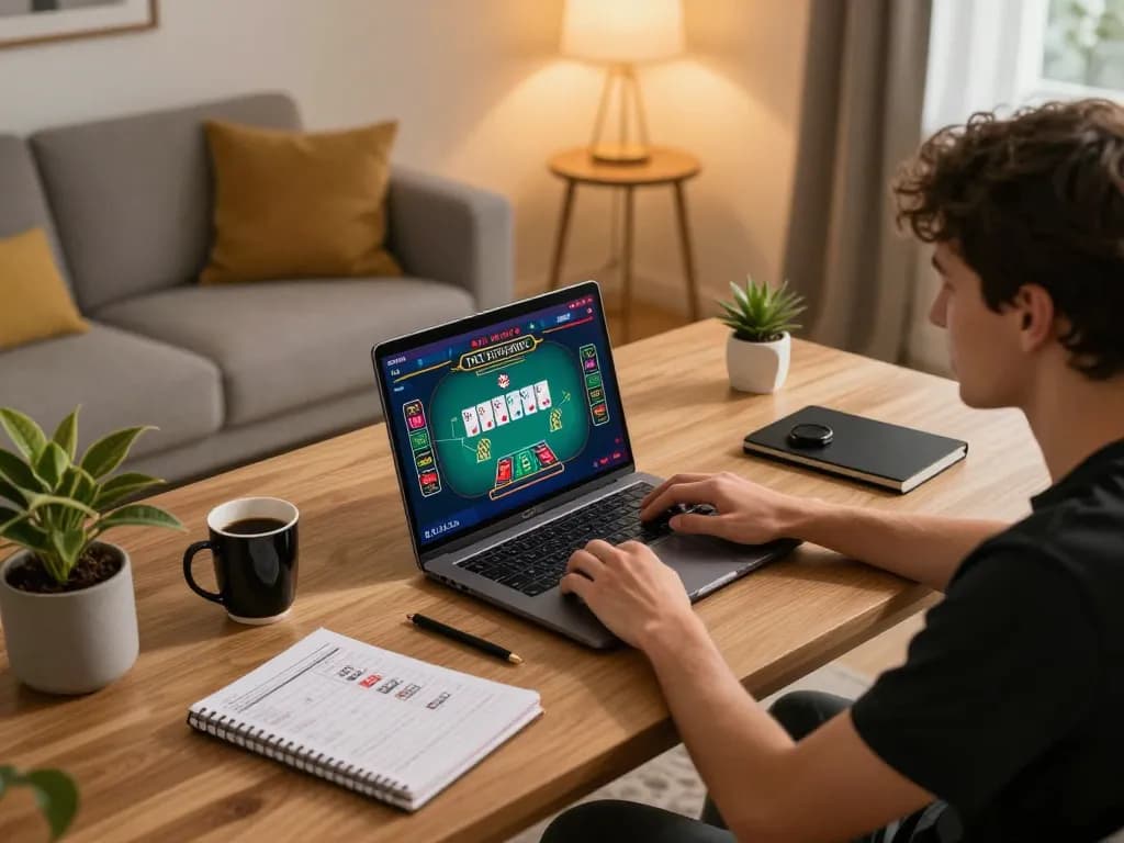 gaining thrilling poker strategies on gem88 from a cozy online gaming setup