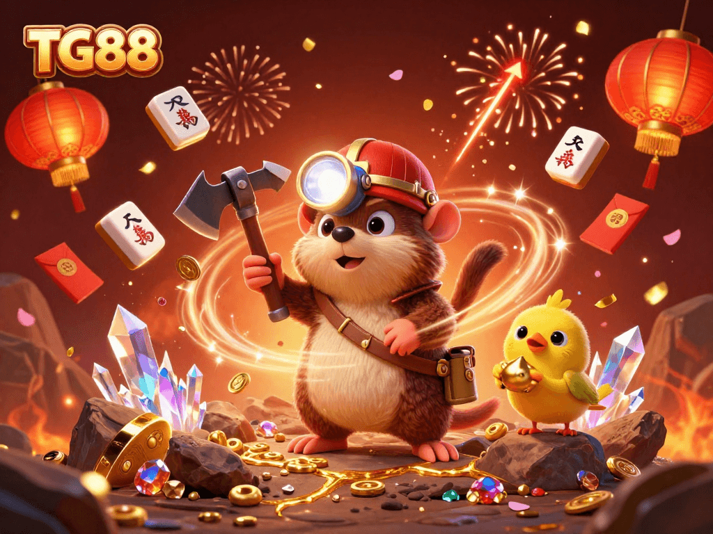 Join the adventure with TG88, a treasure hunter mole discovers jackpots in a vibrant casino!
