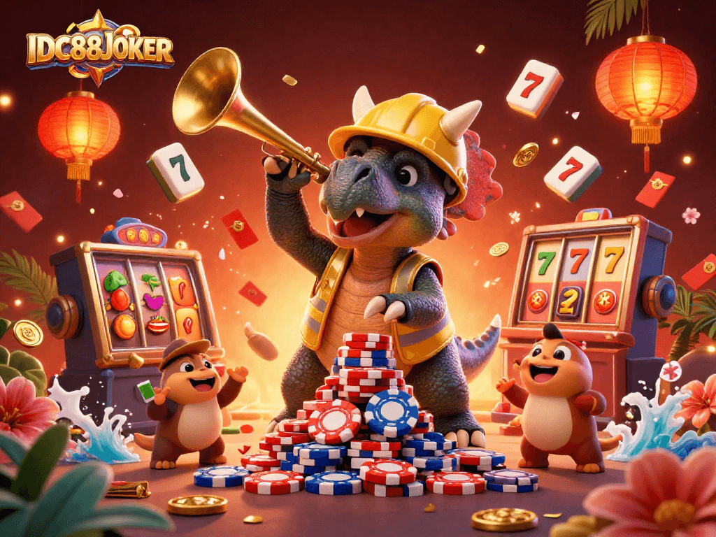 Engage in thrilling gaming with IDC88JOKER showcasing colorful chips and winning excitement.