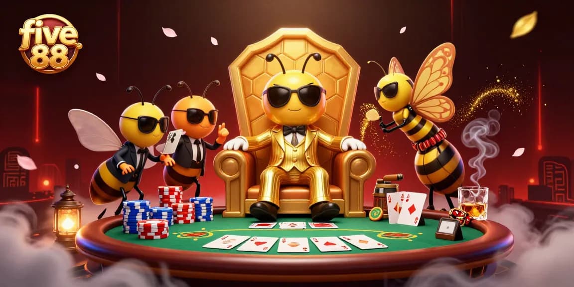 Experience the exciting world of five 88 with vibrant casino elements and characters.
