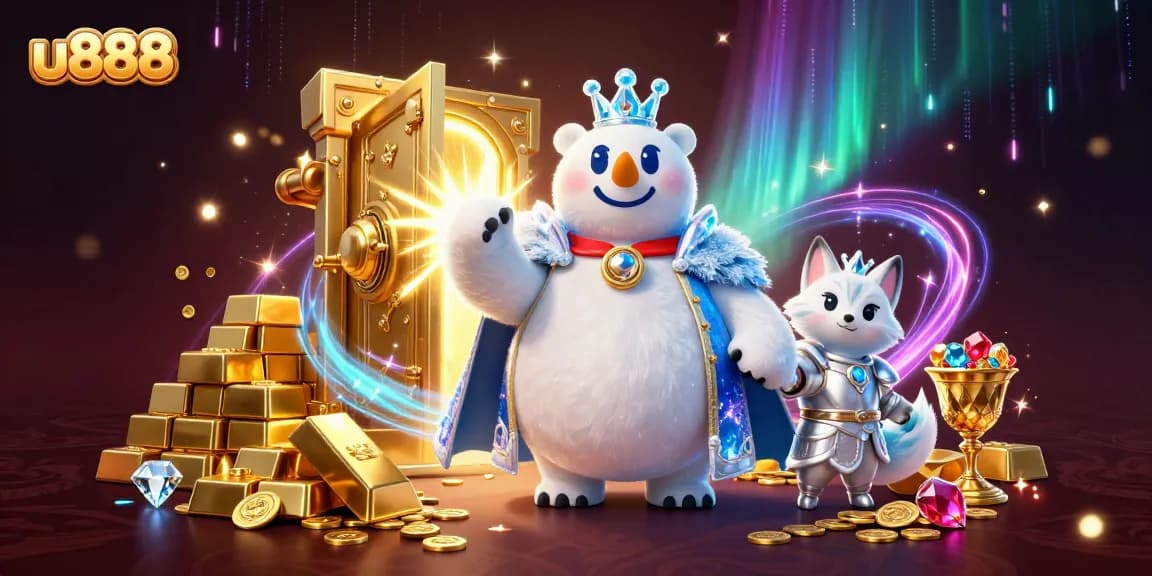 Experience thrilling gameplay with u888 in a vibrant casino landscape, showcasing exciting treasures and stunning visuals.