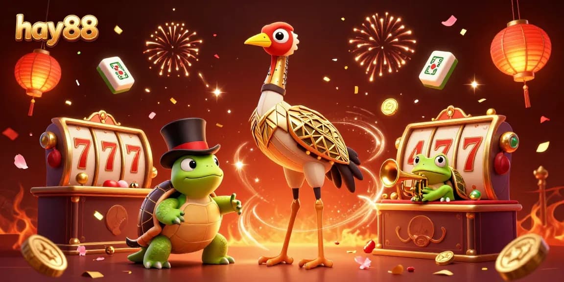 Experience exciting gameplay at hay88 with vibrant illustrations featuring classic slot machines.
