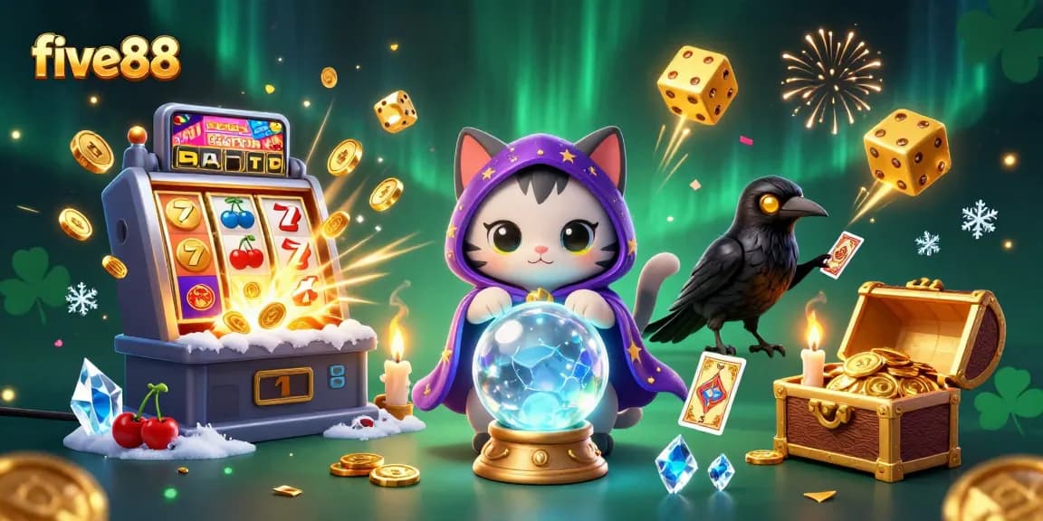 Experience lucky moments at five88 with mystical characters and vibrant casino games.