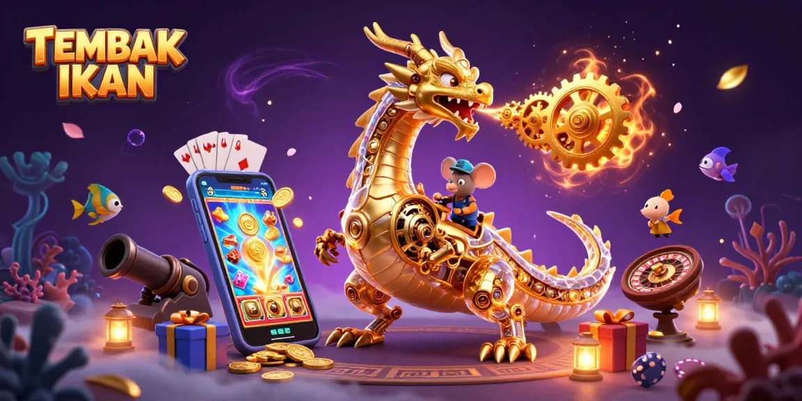 TEMBAK IKAN showcases thrilling fish shooting action with vibrant gaming elements and rich details.