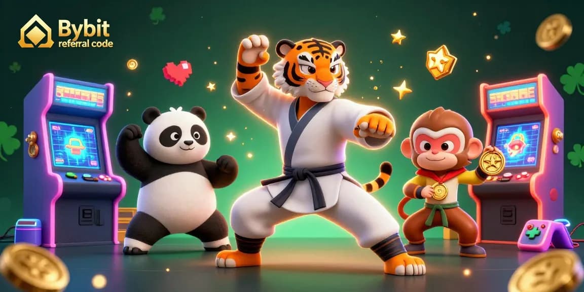 Experience gambling excitement with the Bybit referral code in a vibrant 3D cartoon scene.