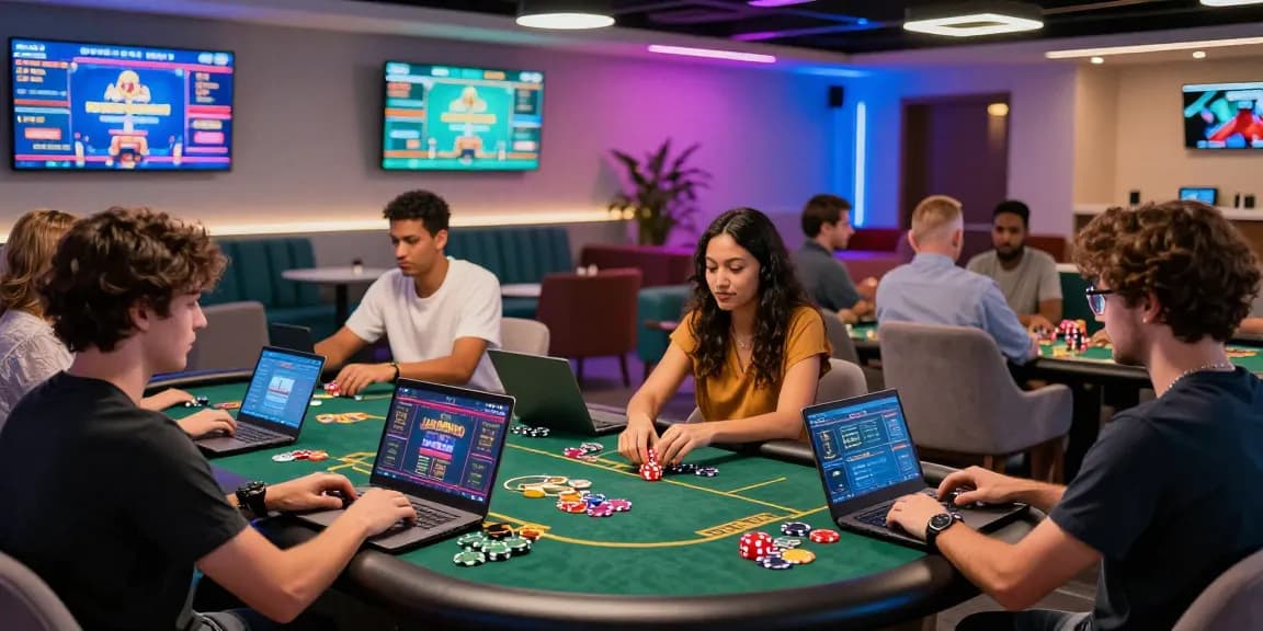 Interactive online gaming scene reflecting the excitement of au88.com in a modern lounge
