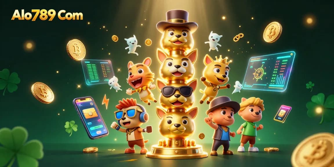 Engage in thrilling games at Alo789 Com with dynamic 3D casino illustrations showcasing vibrant elements.
