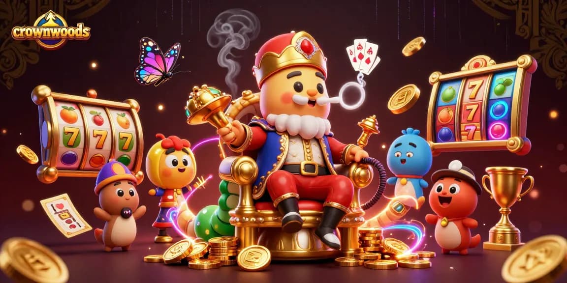 Explore exhilarating gaming at crownwoods with vibrant casino scenes full of excitement and dynamic characters.