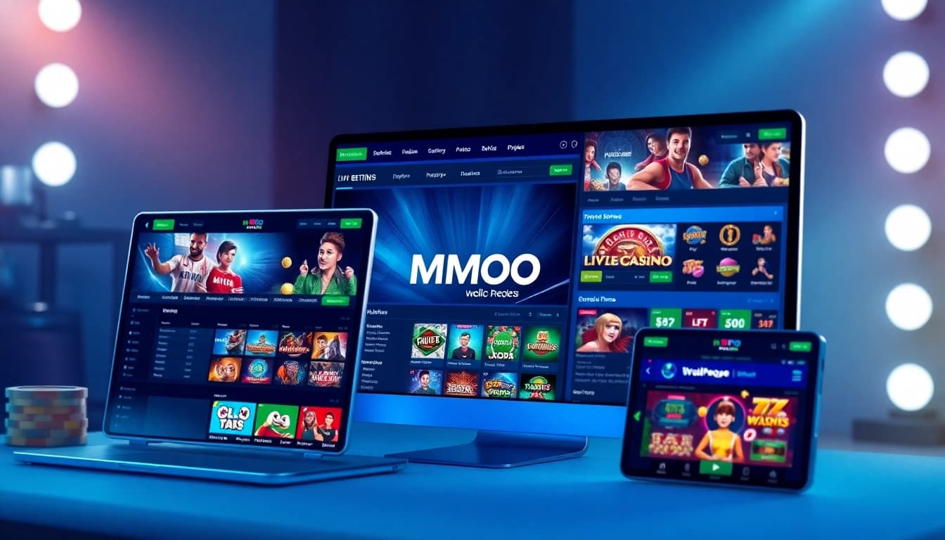 Interactive MMOO betting platform showcasing diverse online gaming options in a vibrant digital setting.
