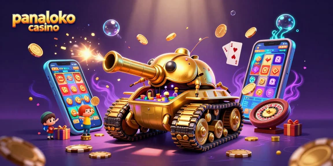 Panaloko casino unleashes excitement with a golden beetle tank celebrating casino games and thrilling payouts.