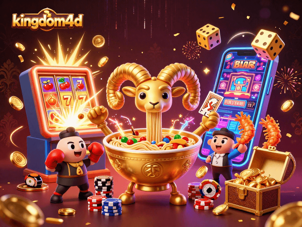 kingdom4d menghadirkan promosi menarik dengan ilustrasi kasino 3D yang meriah dan mendebarkan.