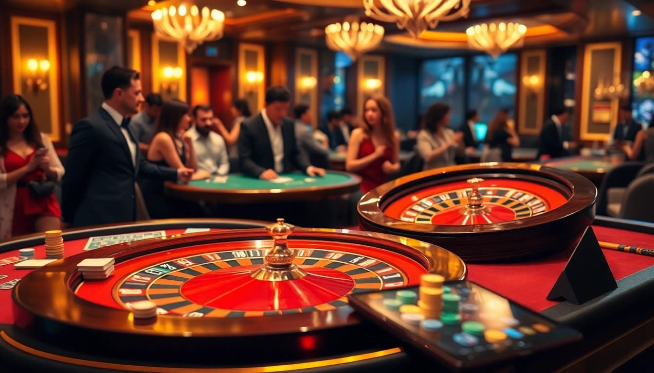 Join the excitement at CM88 OKVIP with vibrant casino gameplay featuring stunning tables and thrilling players.