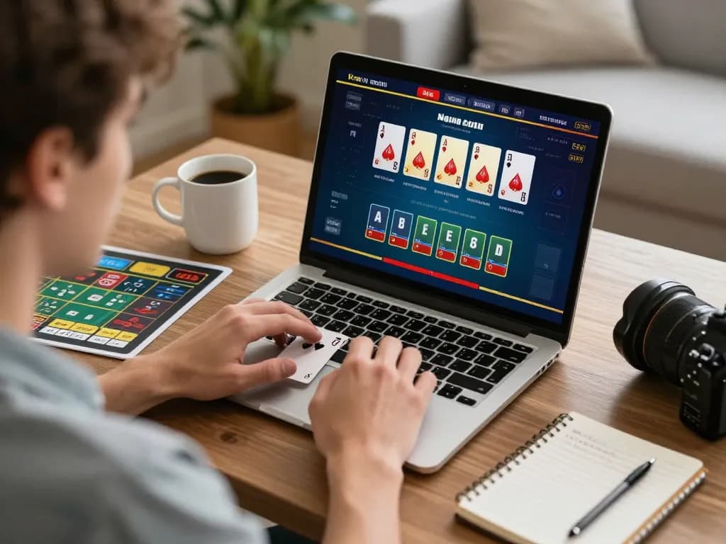 Player enjoying a live dealer blackjack experience on cm88 with strategic betting notes on the side.
