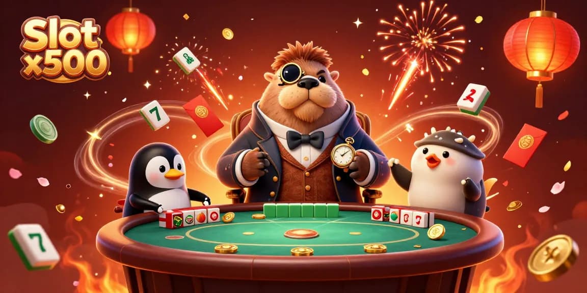 Experience the excitement of Slot x500 with dynamic characters, vibrant casino elements, and vivid celebrations in 3D.