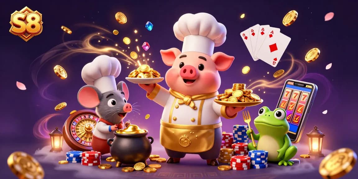 Experience the thrill of S8 gaming with our vibrant casino illustration showcasing excitement and winning moments.