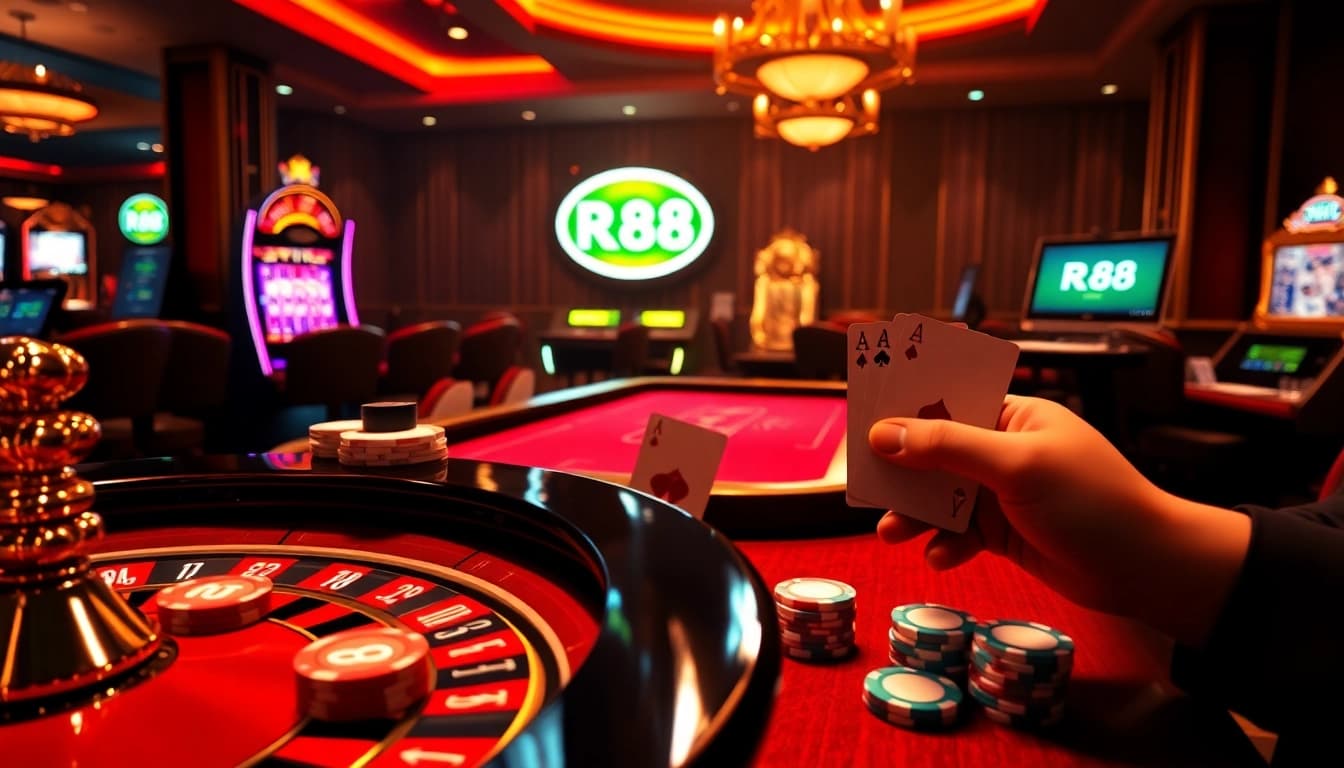 Experience the thrill of RR88 at a luxurious casino featuring dynamic games and rich visuals.