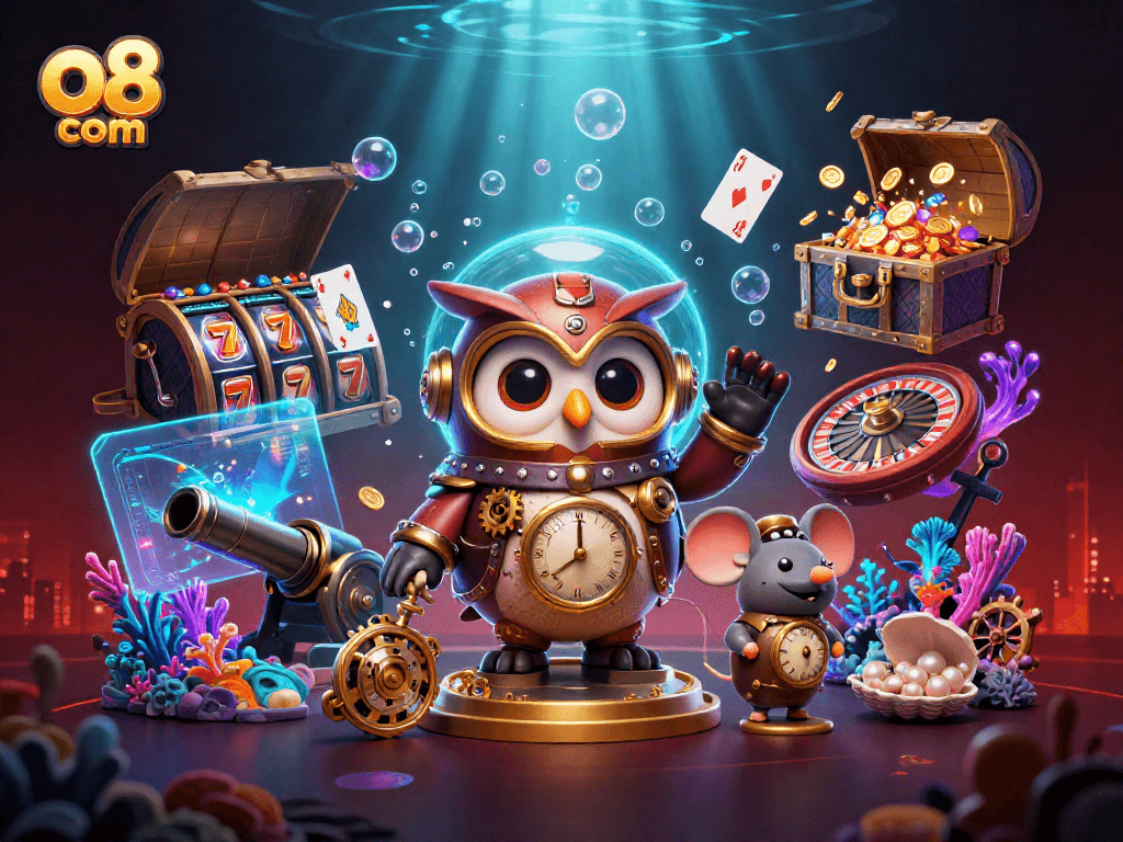 Engage in thrilling casino adventures with o8 com’s vibrant steampunk characters and dynamic game elements.