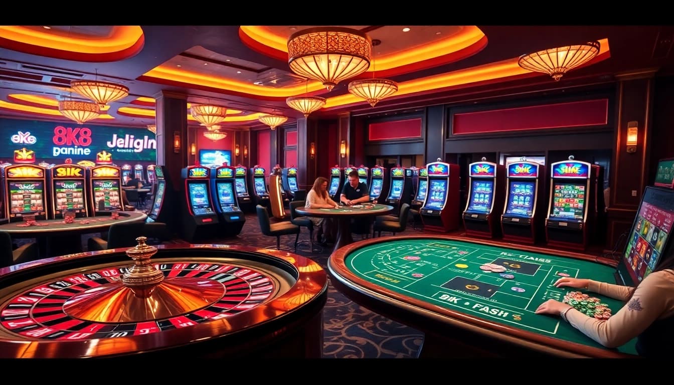 Players enjoying games at 8k8 casino, showcasing the excitement of online betting.