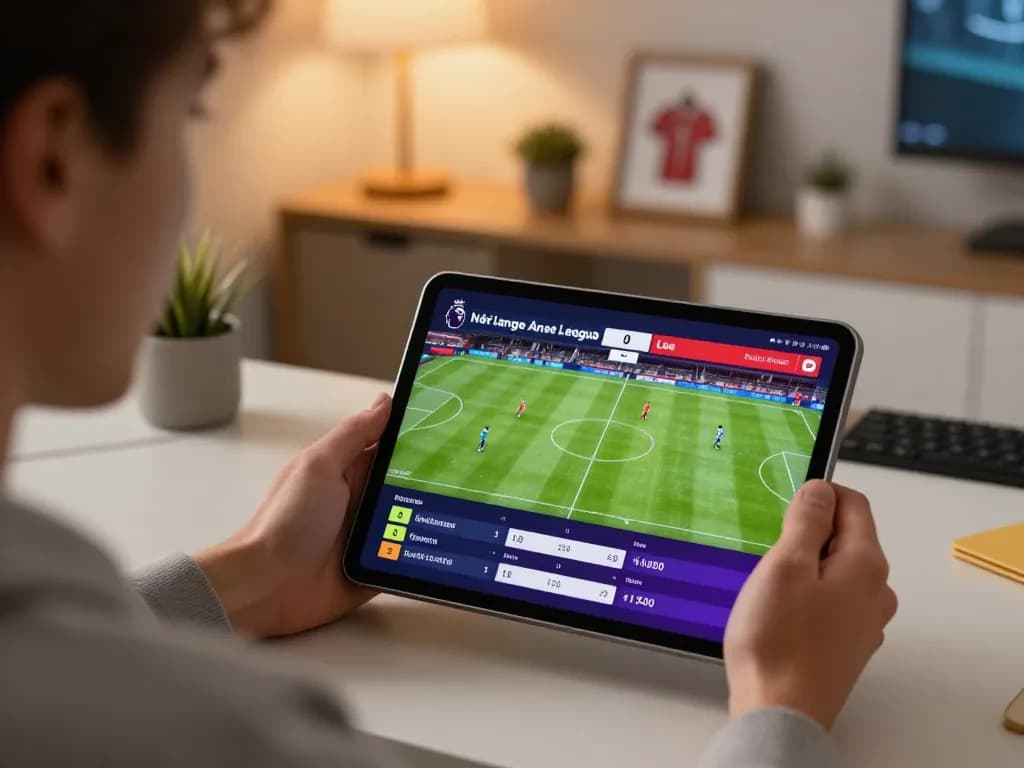 bongdalu ngoại hạng anh football betting app in action on a tablet, highlighting strategic insights and live scores