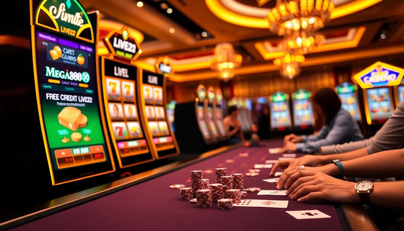 Experience the excitement of free credit live22 while playing immersive slot games and table options.