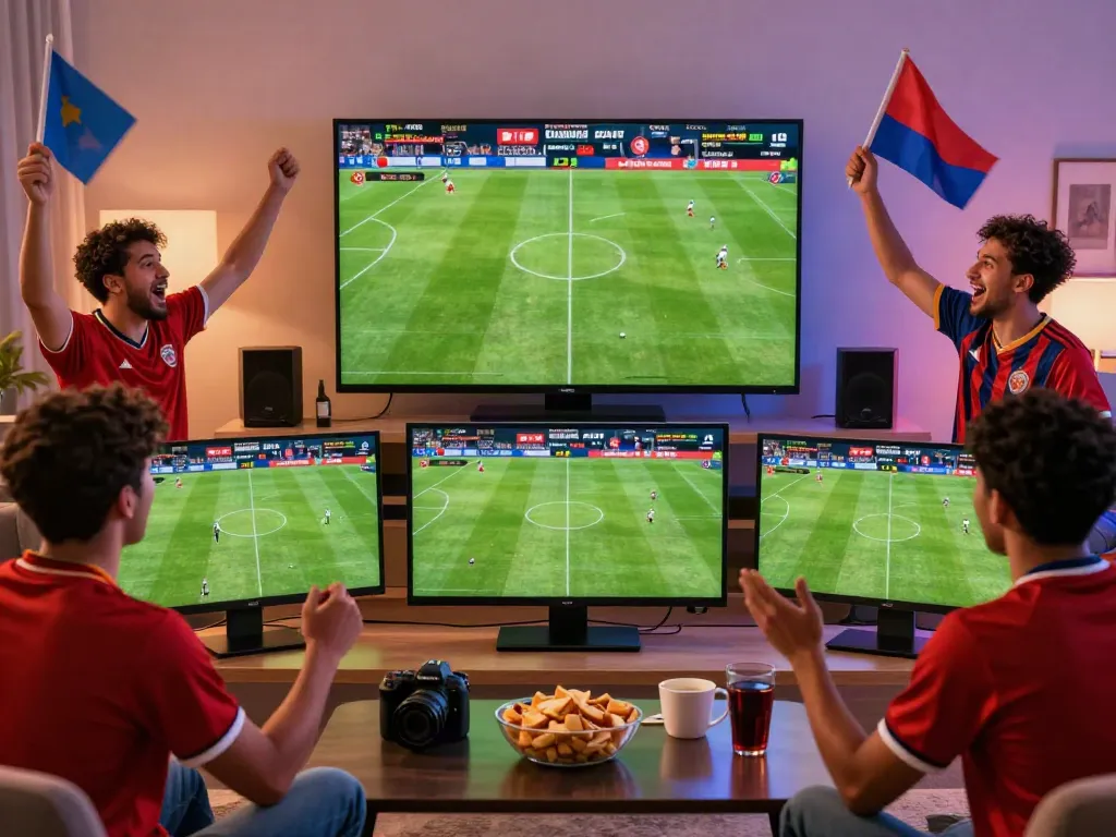 Exciting live football streaming at Cakhiatv with fans cheering on their teams.