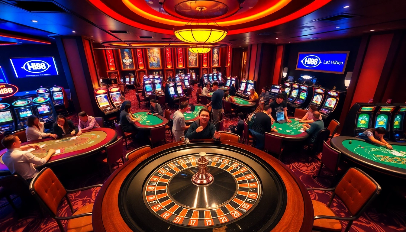 Experience the thrill of gaming with Hi88 at our vibrant casino tables.