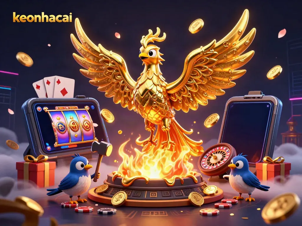 Experience thrilling moments with keonhacai as a golden phoenix delivers sports betting fortunes.