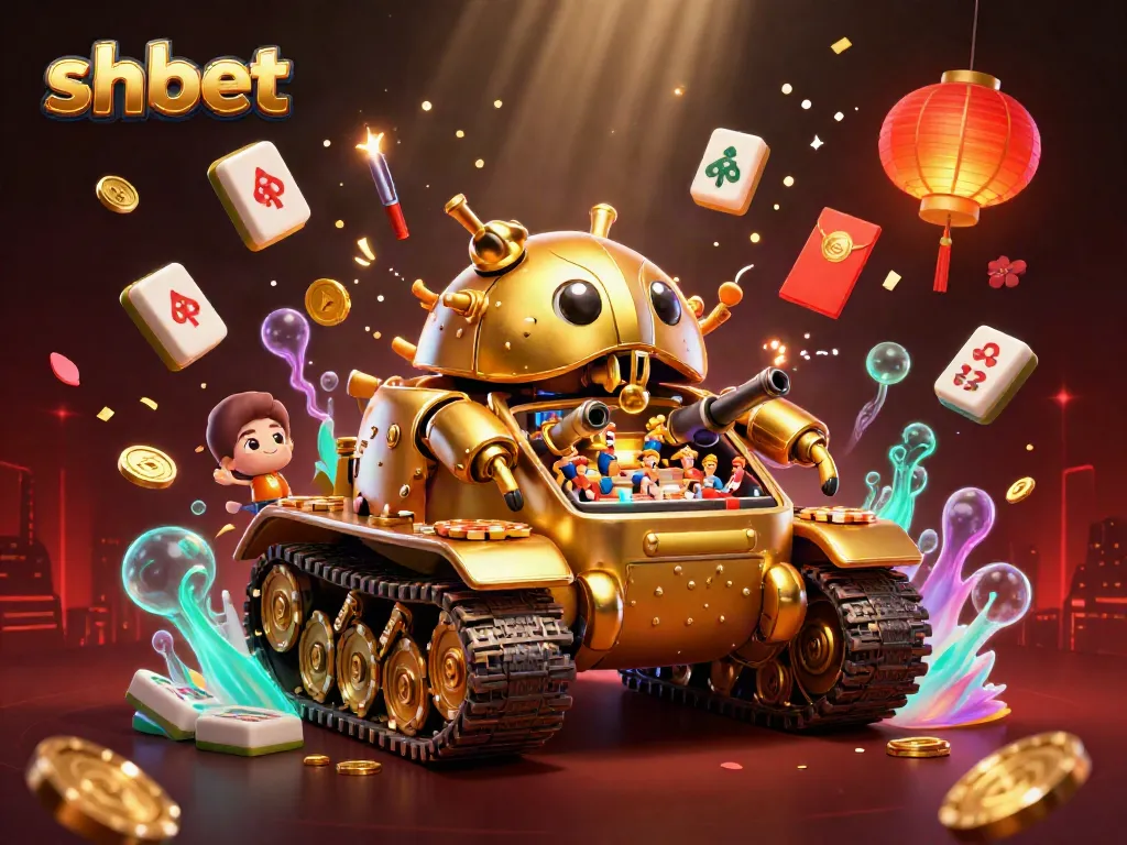 Engage with games at shbet featuring a golden beetle casino tank and festive gaming elements.