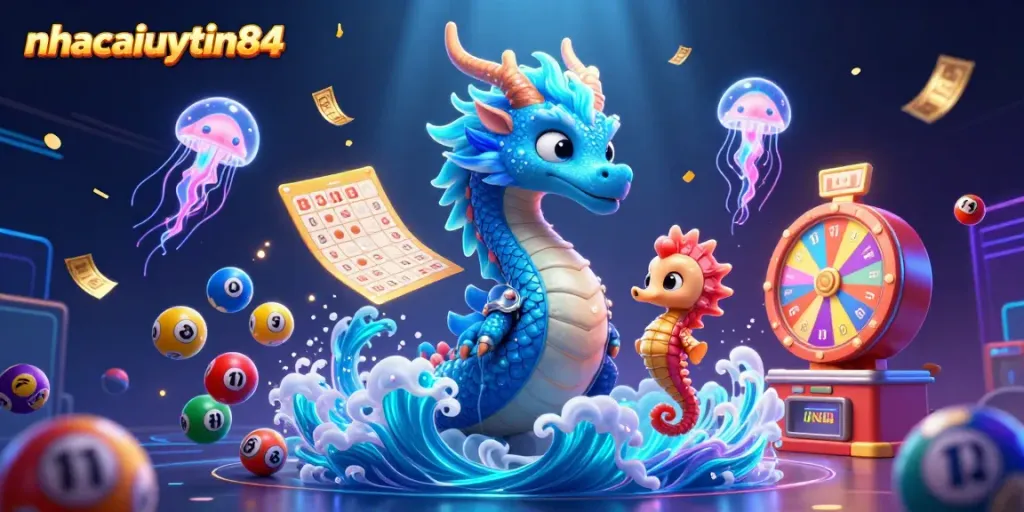 Engage in thrilling gameplay at nhacaiuytin84 with vibrant lottery balls and dynamic gaming elements.