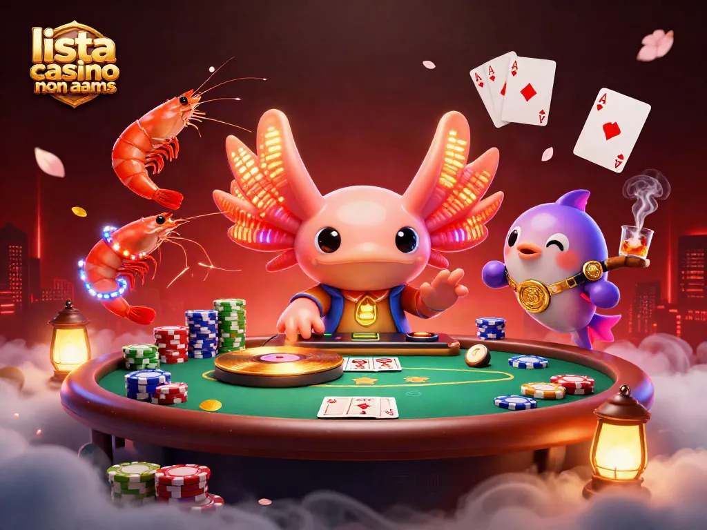 Gioca sulla lista casino non AAMS, con personaggi colorati, tavoli da poker e atmosfere luminose.