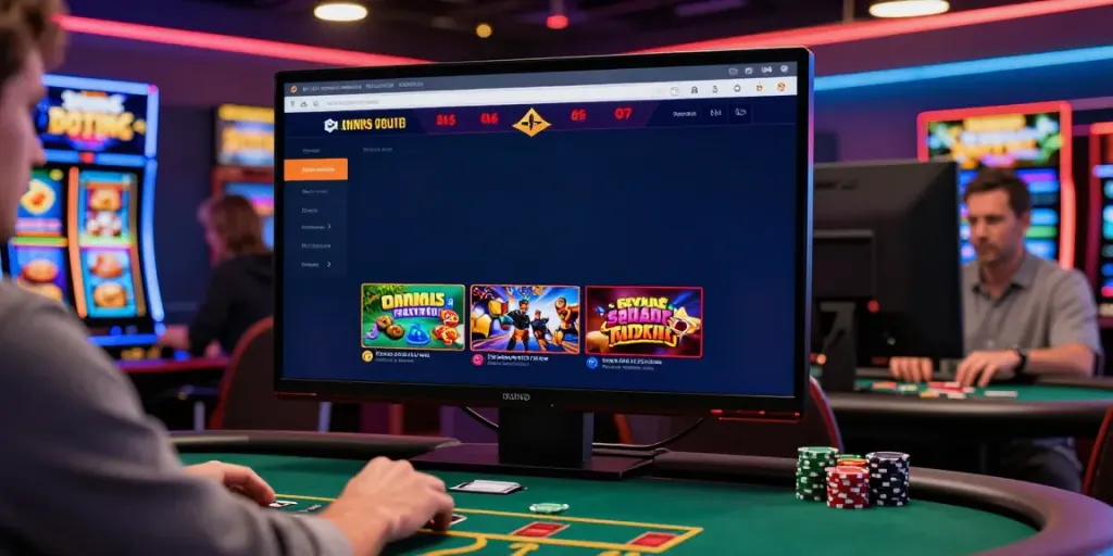 User enjoying interactive online gaming experience with red88 platform showcasing live casino and diverse gaming options.