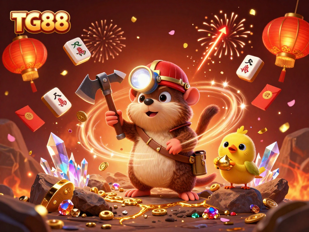 Join the adventure with TG88, a treasure hunter mole discovers jackpots in a vibrant casino!