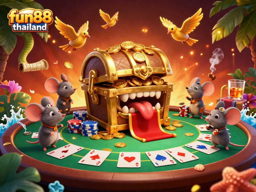 Engage in thrilling gameplay at fun88 thailand with vibrant poker scenes and enchanting 3D illustrations.