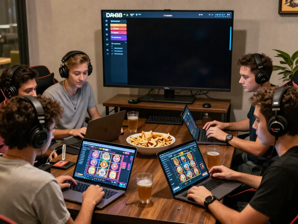 Exciting online gaming experience with diverse players engaged in DA88 platform activities.
