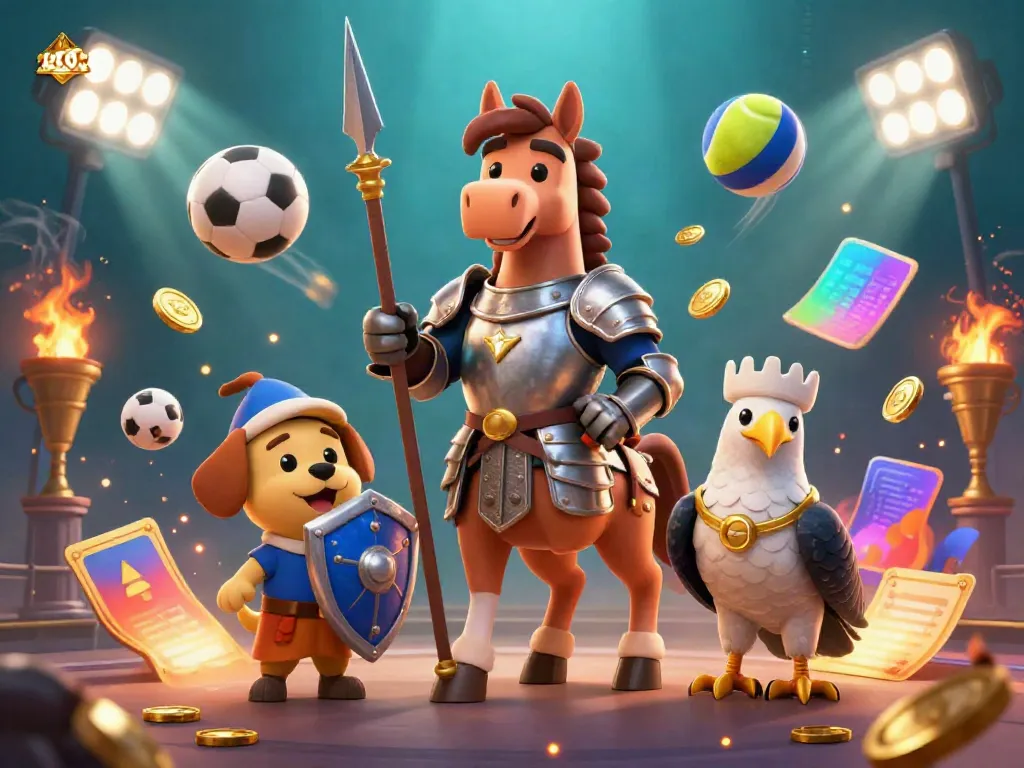Experience thrilling games at s6666 with a vibrant 3D knight and playful elements showcasing an exciting casino atmosphere.