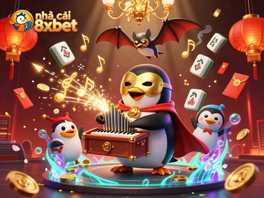 Experience the thrill of gambling at nhà cái 8xbet with vibrant 3D casino elements and dynamic characters.